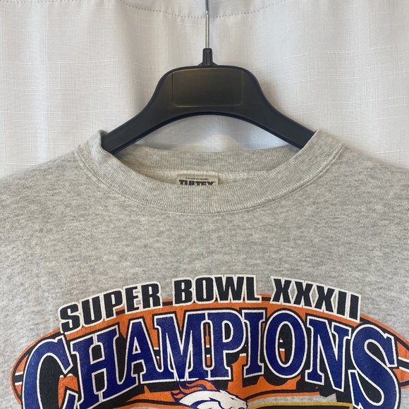 Vintage Tultex Denver Broncos Super Bowl XXXII 1998 Sweatshirt Mens Large NFL - Picture 2 of 13